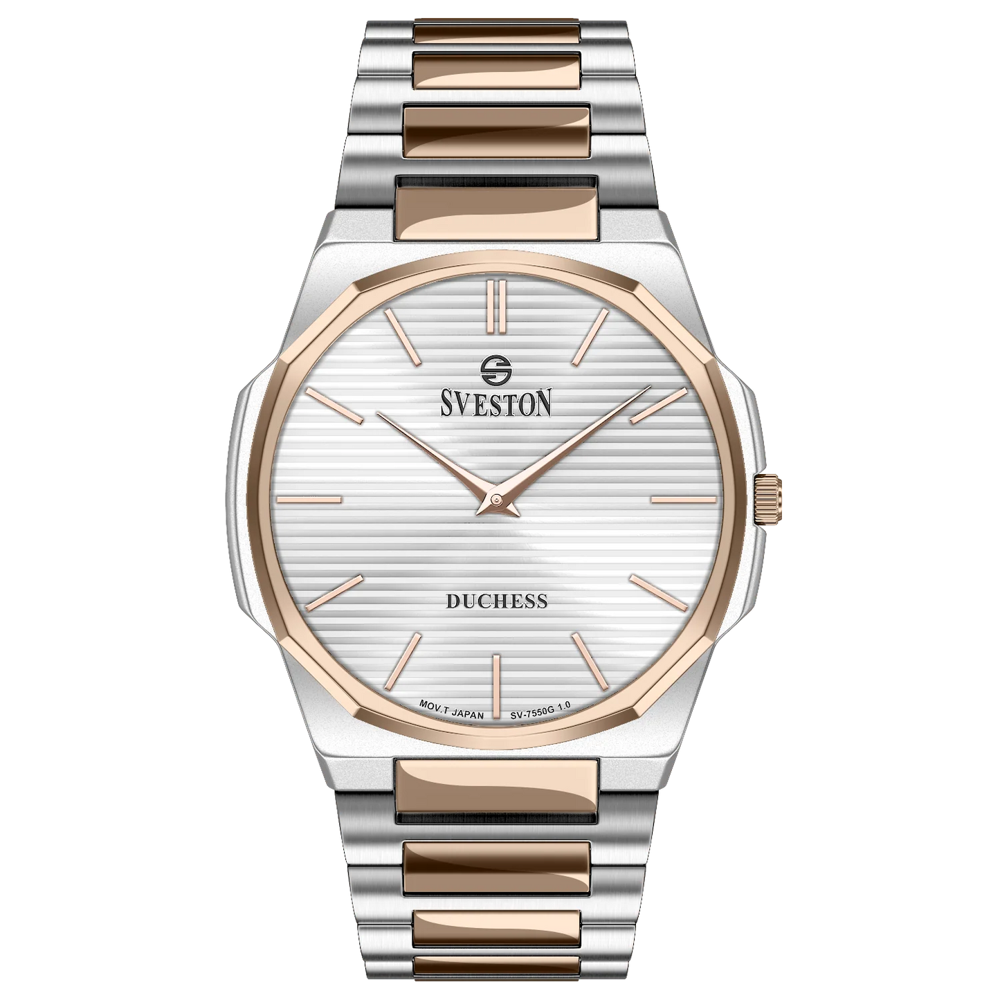 Sveston Duchess Rose Gold Silver Watch