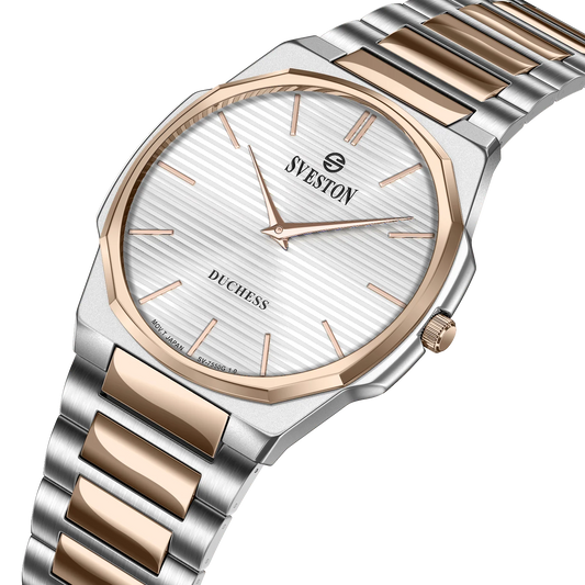 Sveston Duchess Rose Gold Silver Watch