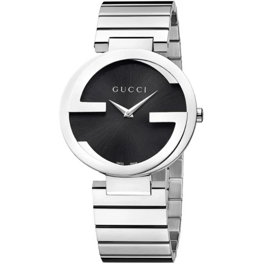 Gucci G-Timeless Black Dial Stainless Steel Watch – Swiss Made Luxury Unisex Timepiece