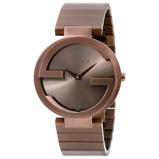 Gucci Unisex G-Chrono Brown Dial Watch with Rose Gold-Tone Bracelet – Swiss Luxury Timepiece