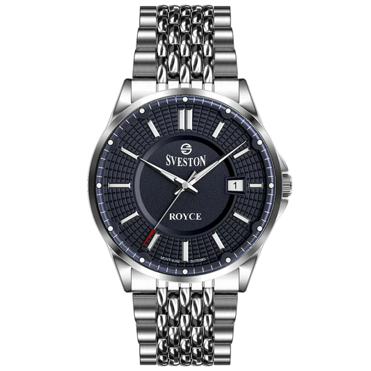 Sveston Men’s Blue Dial Stainless Steel Watch