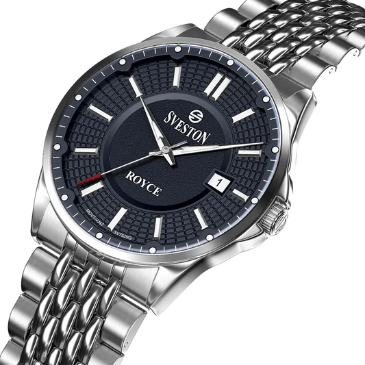 Sveston Men’s Blue Dial Stainless Steel Watch